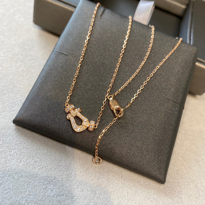 [⭐Luxery]FORCE 10 DIAMOND PINK GOLD NECKLACE MINI MODEL