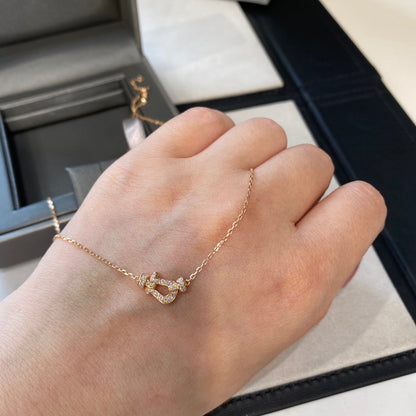 [⭐Luxery]FORCE 10 DIAMOND PINK GOLD NECKLACE MINI MODEL