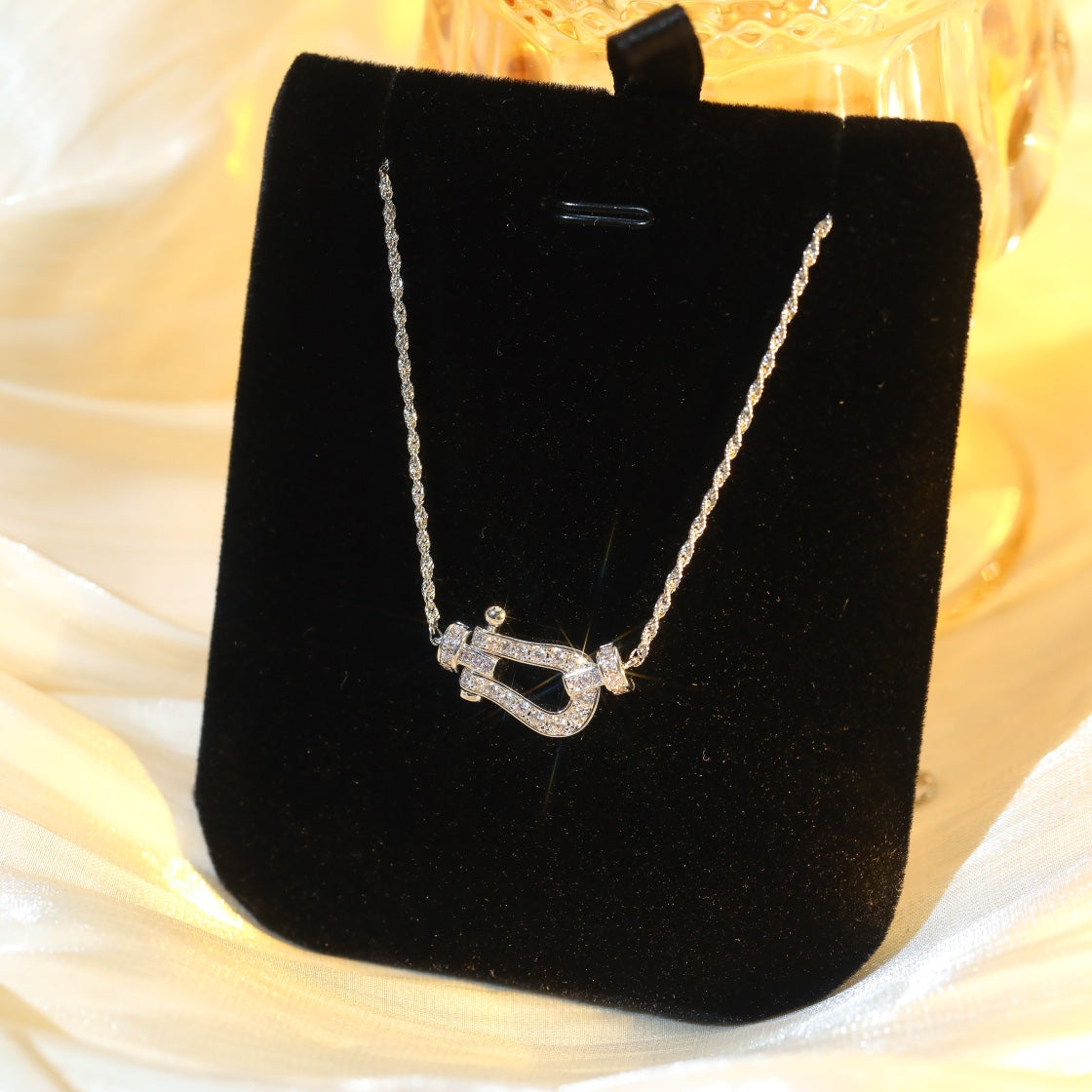[⭐Luxery]FORCE 10 DIAMOND SILVER NECKLACE MINI MODEL