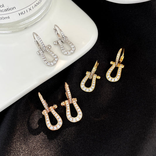 [⭐Luxery]FORCE 10 FULL DIAMOND DROP EARRINGS MEDIUM MODEL