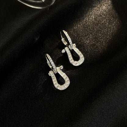 [⭐Luxery]FORCE 10 FULL DIAMOND DROP EARRINGS MEDIUM MODEL