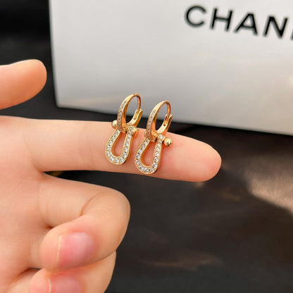 [⭐Luxery]FORCE 10 FULL DIAMOND DROP EARRINGS MEDIUM MODEL