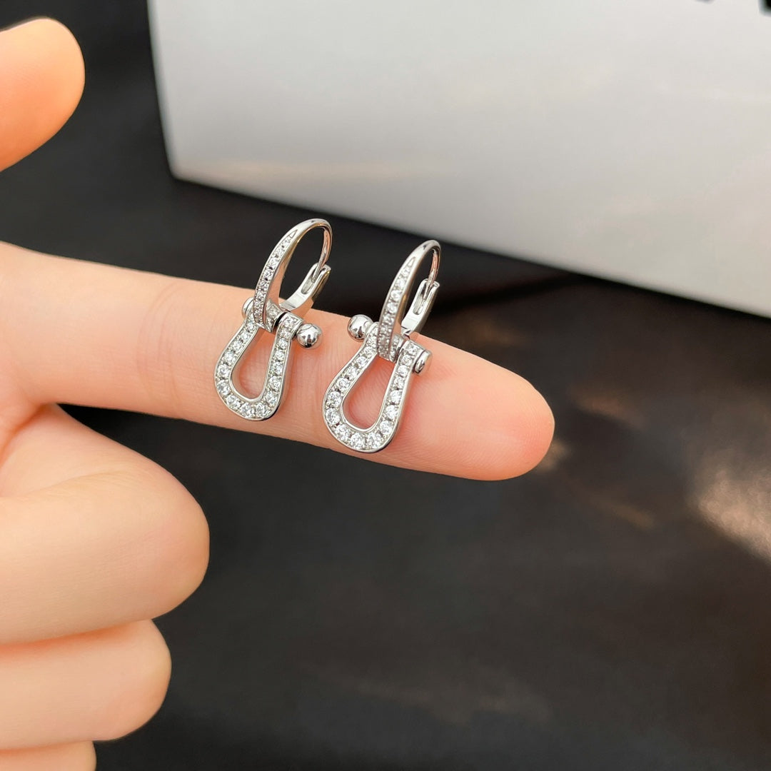 [⭐Luxery]FORCE 10 FULL DIAMOND DROP EARRINGS MEDIUM MODEL