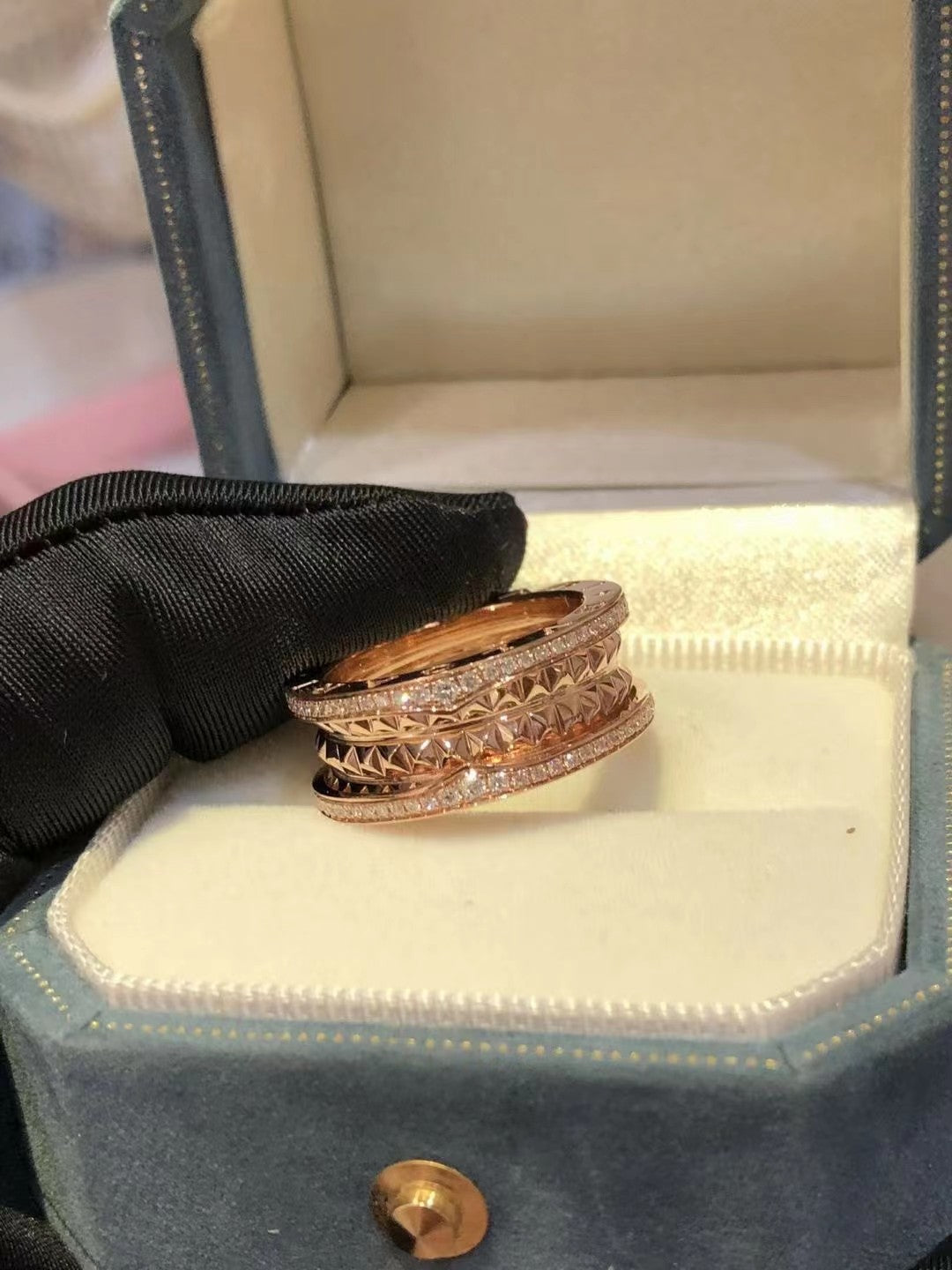 [⭐Luxery]ZERO 1 ROCK DIAMOND PINK GOLD
