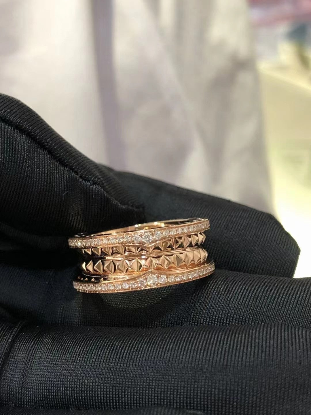 [⭐Luxery]ZERO 1 ROCK DIAMOND PINK GOLD