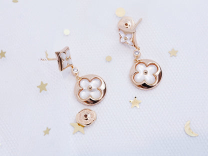 [⭐Luxery]STAR AND SUN PINK GOLD MOP DROP EARRINGS