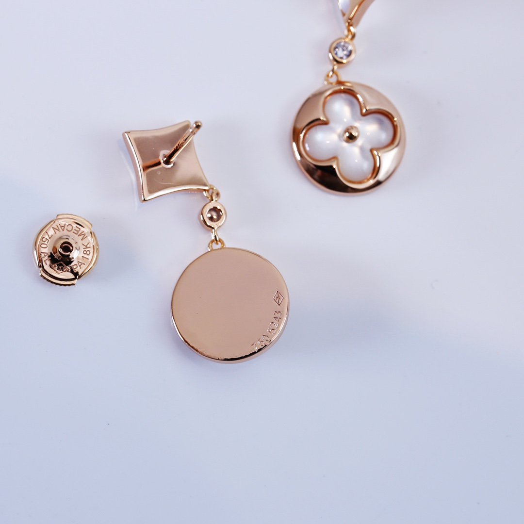[⭐Luxery]STAR AND SUN PINK GOLD MOP DROP EARRINGS
