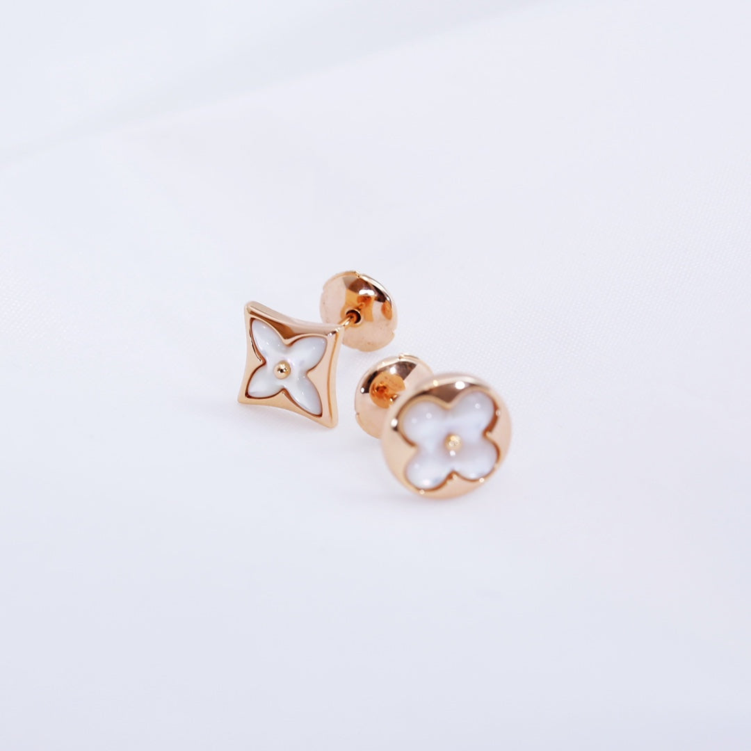 [⭐Luxery]STAR AND SUN PINK GOLD MOP STUD EARRINGS