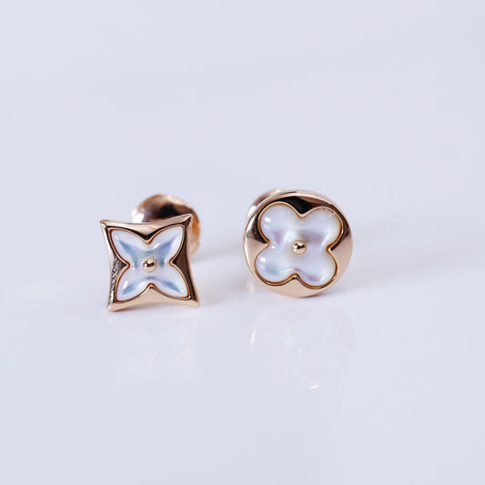 [⭐Luxery]STAR AND SUN PINK GOLD MOP STUD EARRINGS