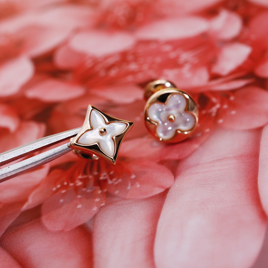 [⭐Luxery]STAR AND SUN PINK GOLD MOP STUD EARRINGS