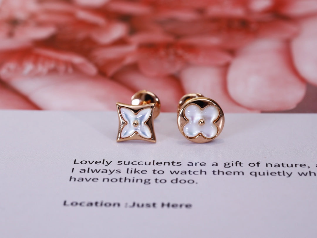 [⭐Luxery]STAR AND SUN PINK GOLD MOP STUD EARRINGS