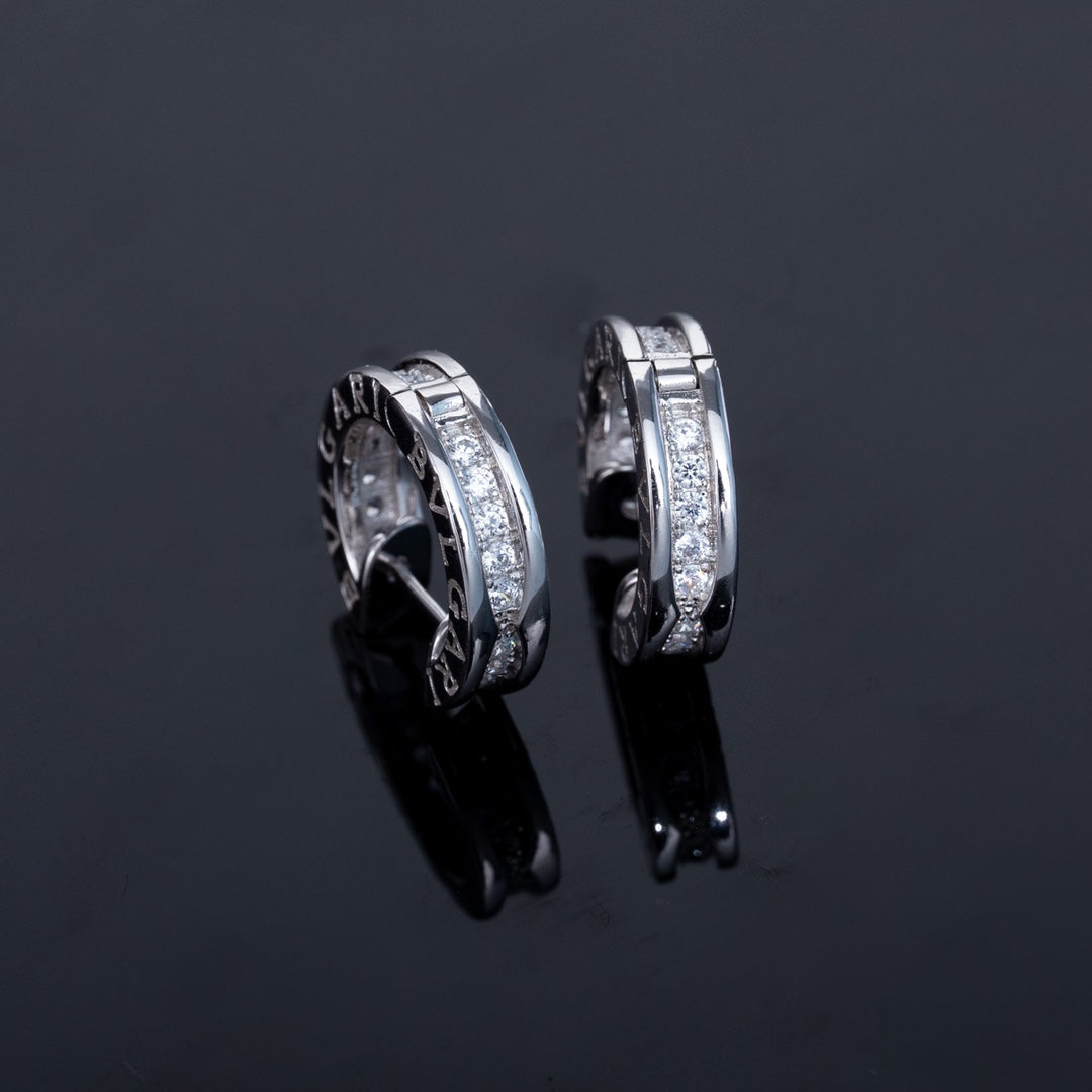 [⭐Luxery]ZERO 1 MINI SILVER DIAMOND EARRINGS