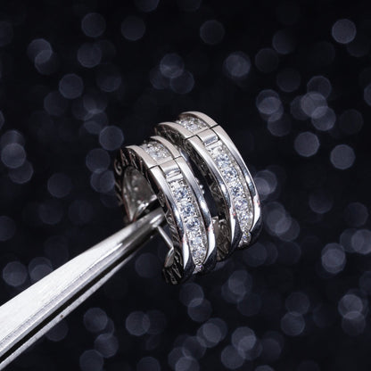 [⭐Luxery]ZERO 1 MINI SILVER DIAMOND EARRINGS