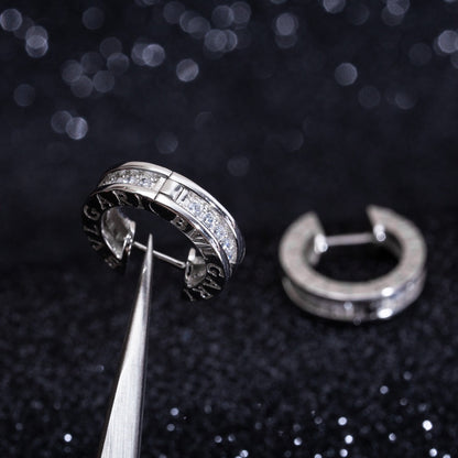 [⭐Luxery]ZERO 1 MINI SILVER DIAMOND EARRINGS
