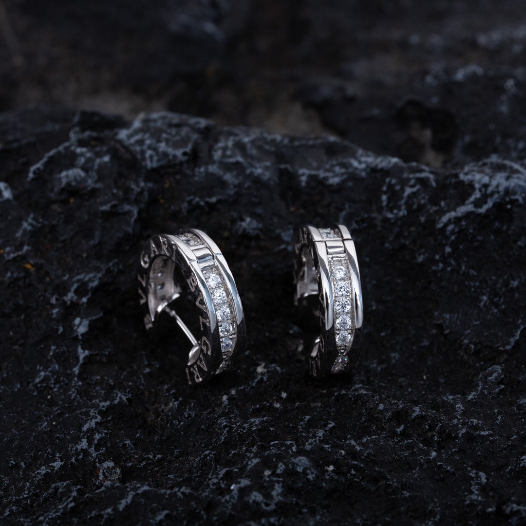 [⭐Luxery]ZERO 1 MINI SILVER DIAMOND EARRINGS
