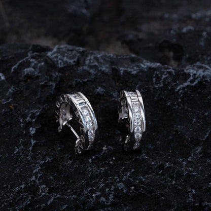 [⭐Luxery]ZERO 1 MINI SILVER DIAMOND EARRINGS