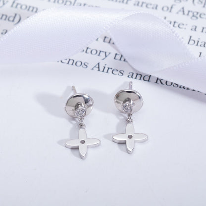 [⭐Luxery]VIDYLLE SILVER DIAMOND MINI DROP EARRINGS