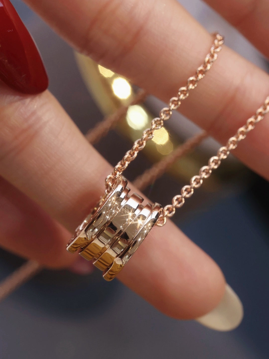 [⭐Luxery]ZERO 1 PINK GOLD NECKLACE
