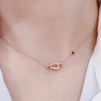 [⭐Luxery]FORCE 10 DIAMOND PINK GOLD NECKLACE