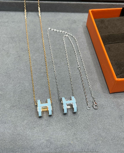 [⭐Luxery]POP H SKY BLUE NECKLACE