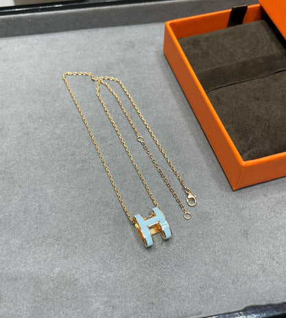 [⭐Luxery]POP H SKY BLUE NECKLACE