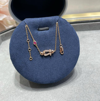 [⭐Luxery]FORCE 10 DIAMOND CHAIN LINK PINK GOLD BRACELET