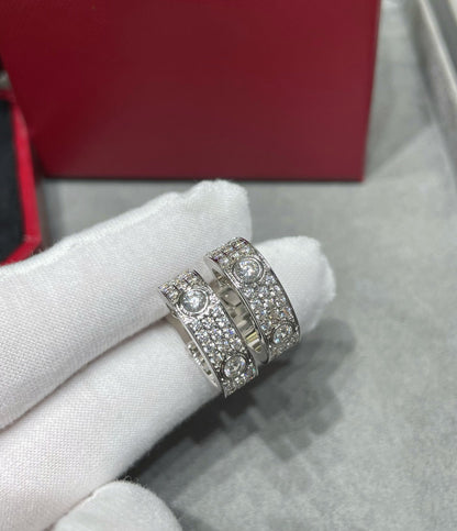 [⭐Luxery]LOVE 5.5MM DIAMOND PAVED EARRINGS