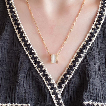 [⭐Luxery]ZERO 1 DIAMOND CERAMIC NECKLACE