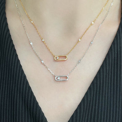 [⭐Luxery]MOVE UNO DIAMOND NECKLACE