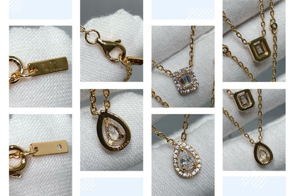 [⭐Luxery]MY TWIN 2 ROW DIAMOND NECKLACE