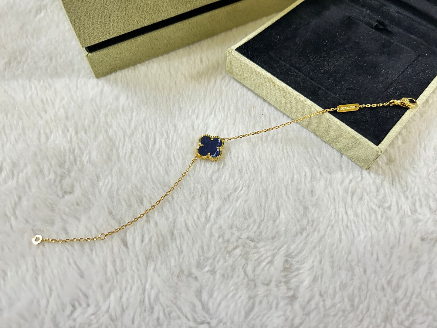 [⭐Luxery]CLOVER 1 MOTIF PIETERSITE BRACELET