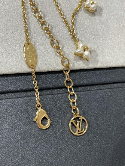 [⭐Luxery]FLOWERGRAM GOLD MOP DOUBLE ROW NECKLACE