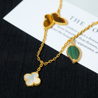 [⭐Luxery]LUCKY SPRING 5 MOTIF GOLD BRACELET