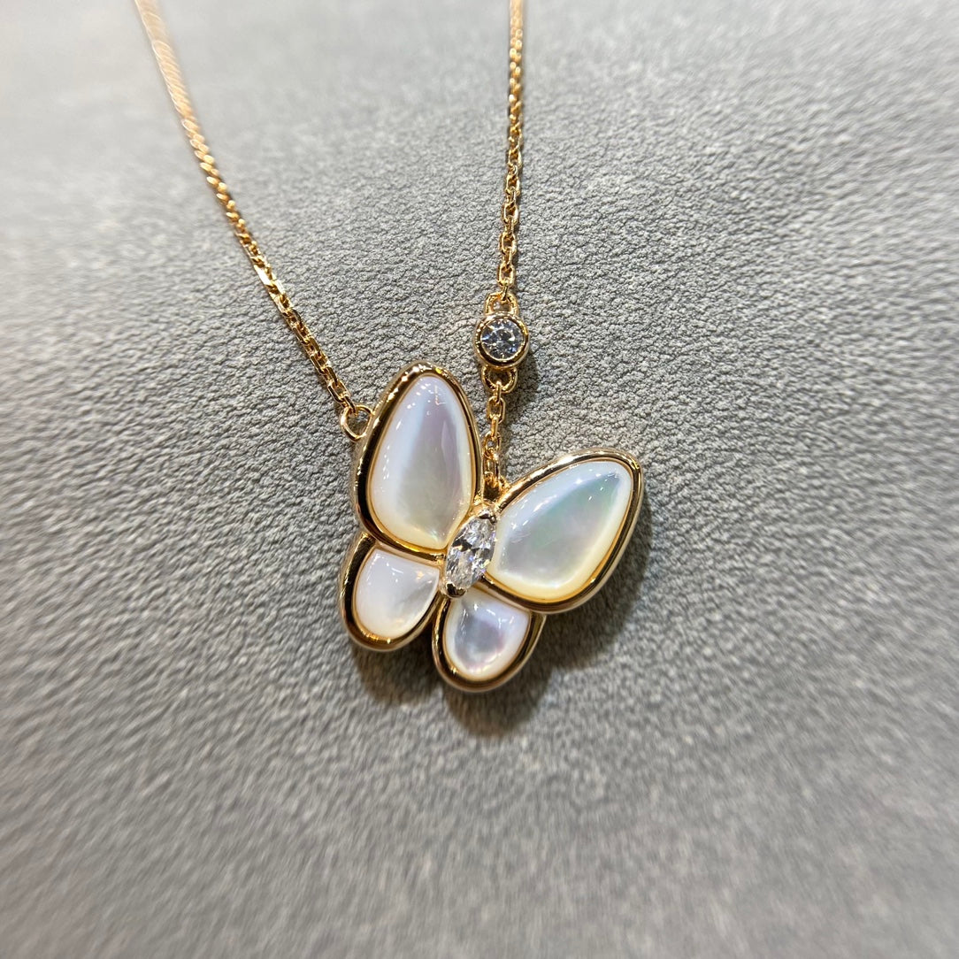 [⭐Luxery]BUTTERFLY MOP DIAMOND NECKLACE