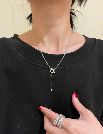 [⭐Luxery]FINESSE SILVER DIAMOND NECKLACE