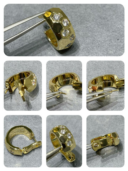 [⭐Luxery]BEE LOVE DIAMOND HOOP EARRINGS