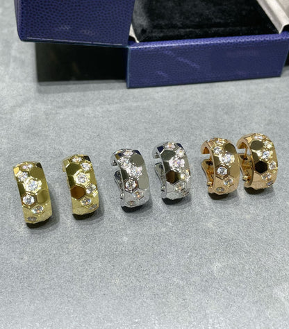 [⭐Luxery]BEE LOVE DIAMOND HOOP EARRINGS