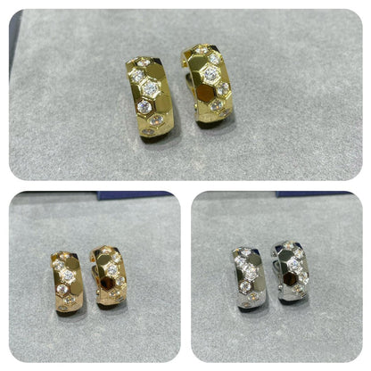 [⭐Luxery]BEE LOVE DIAMOND HOOP EARRINGS