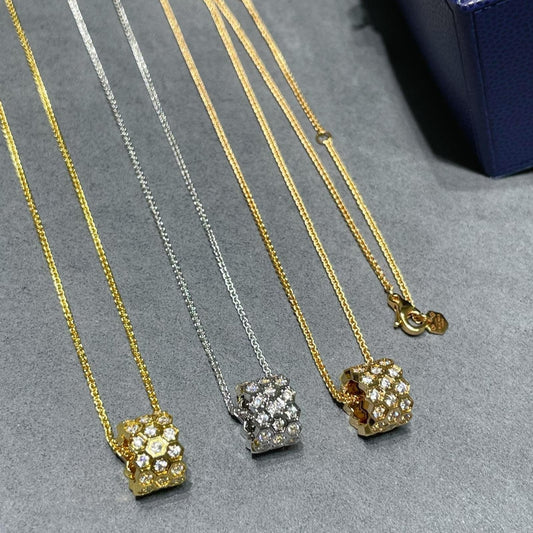 [⭐Luxery]BEE LOVE DIAMOND PAVED 3 ROW NECKLACE
