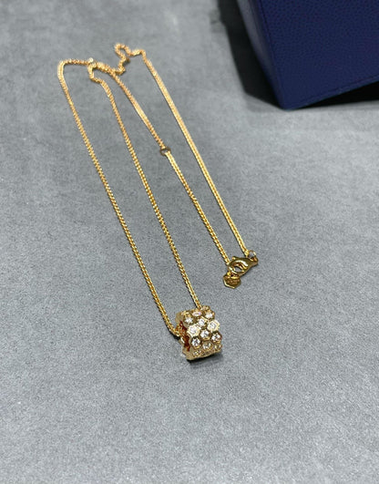 [⭐Luxery]BEE LOVE DIAMOND PAVED 3 ROW NECKLACE