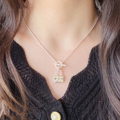 [⭐Luxery]CONSTANCE PEDANT SILVER NECKLACE
