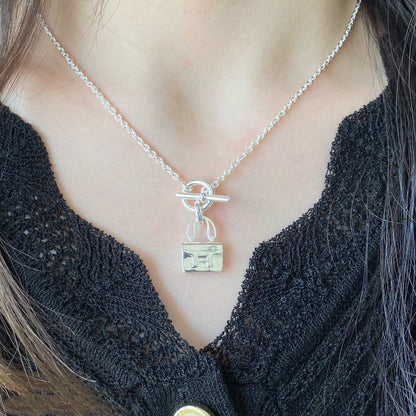 [⭐Luxery]CONSTANCE PEDANT SILVER NECKLACE