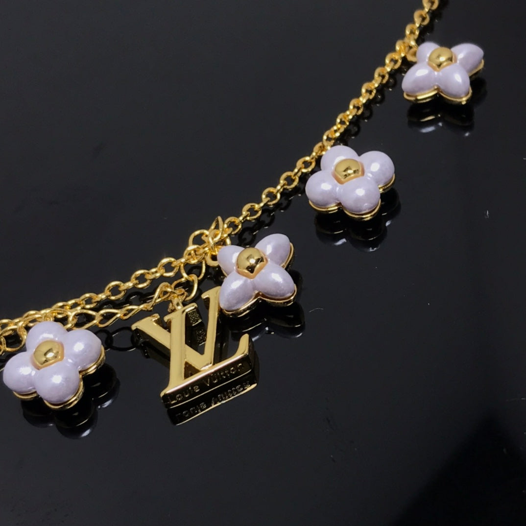 [⭐Luxery]LOGO 6 MOTIF STAR AND SUN GOLD BRACELET