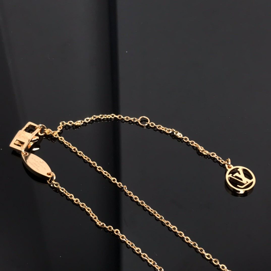 [⭐Luxery]COLOR BLOSSOM PINK MOP SUN GOLD NECKLACE