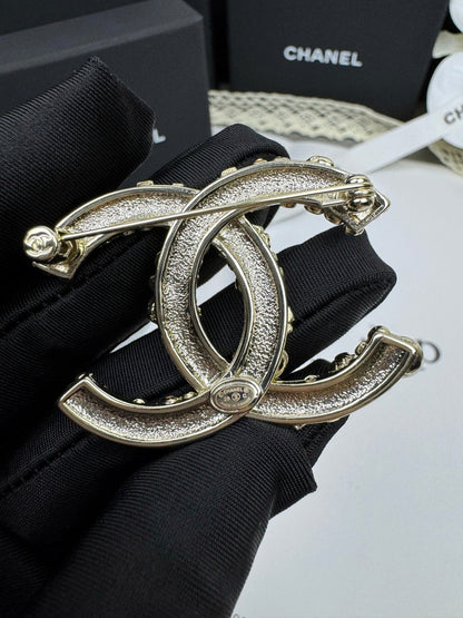[⭐Luxery]26C Pink-White Enamel Ice Cream Cone Double C Brooch