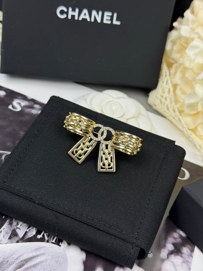 [⭐Luxery]25K Hollow Bow Brooch