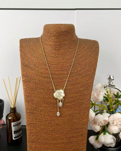 [⭐Luxery]Cloud Pearl Mother-of-Pearl Diamond Chain Pendant Necklace