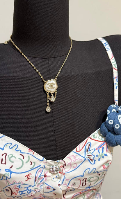 [⭐Luxery]Cloud Pearl Mother-of-Pearl Diamond Chain Pendant Necklace