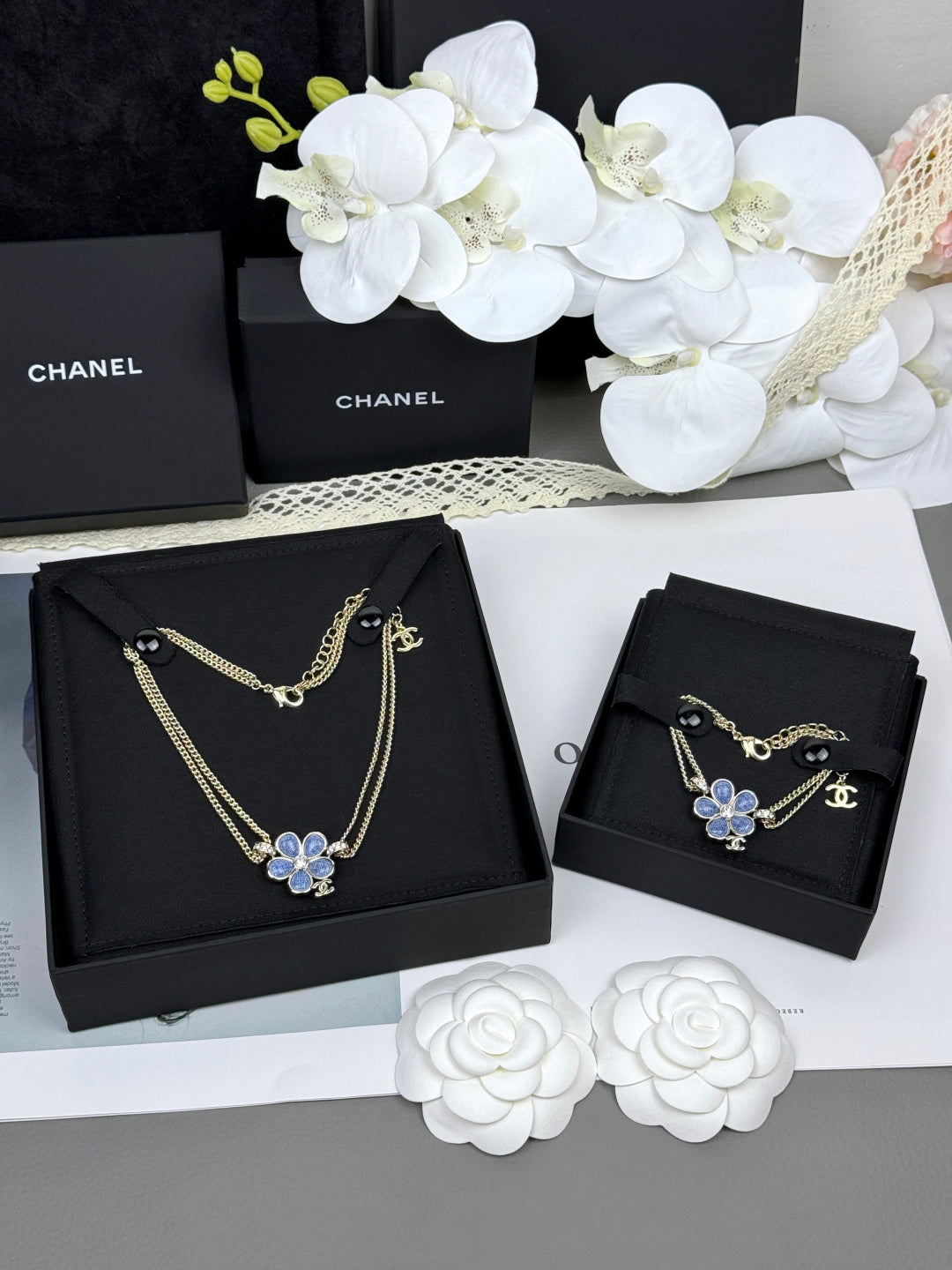 [⭐Luxery]VOLTE New Blue Floral Double-Layer Bracelet