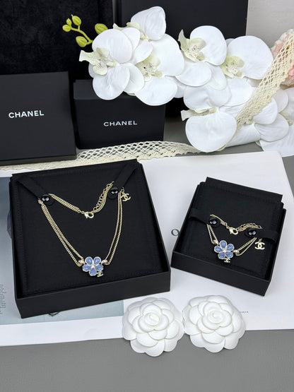 [⭐Luxery]VOLTE New Blue Floral Double-Layer Bracelet